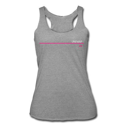 Uniswap Thin Line Women’s Tri-Blend Racerback Tank - heather gray