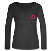 Uniswap Women’s Long Sleeve  V-Neck - deep heather