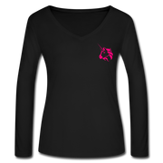 Uniswap Women’s Long Sleeve  V-Neck - black