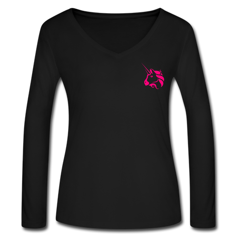 Uniswap Women’s Long Sleeve  V-Neck - black