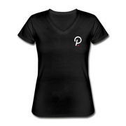 Polkadot Women's V-Neck - black