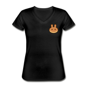 Pancakeswap Women's V-Neck - black