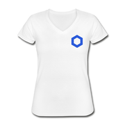 Chainlink Women's V-Neck - white