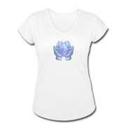 Ethereum Diamond Hands Women's Tri-Blend V-Neck - white