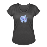 Ethereum Diamond Hands Women's Tri-Blend V-Neck - deep heather