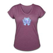 Ethereum Diamond Hands Women's Tri-Blend V-Neck - heather plum