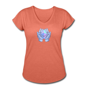 Ethereum Diamond Hands Women's Tri-Blend V-Neck - heather bronze