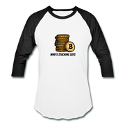 Stacking Sats UNisex Raglan - white/black
