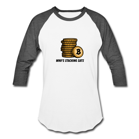 Stacking Sats UNisex Raglan - white/charcoal