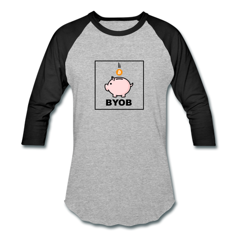 BYOB Unisex Raglan - heather gray/black