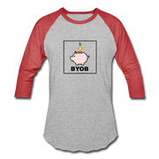 BYOB Unisex Raglan - heather gray/red