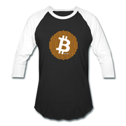 Free Bitcoin Unisex Raglan - black/white