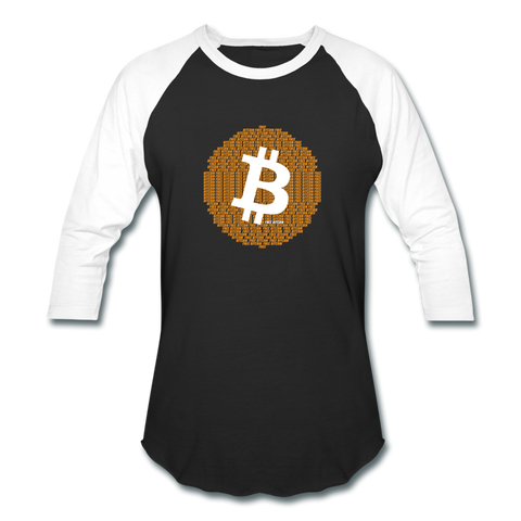 Free Bitcoin Unisex Raglan - black/white