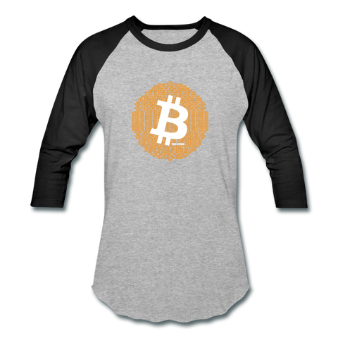 Free Bitcoin Unisex Raglan - heather gray/black