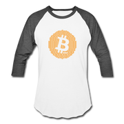 Free Bitcoin Unisex Raglan - white/charcoal