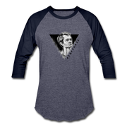 Free Ross Unisex Raglan - heather blue/navy
