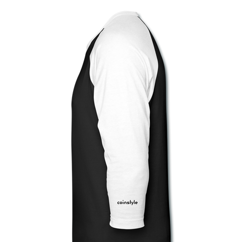 El Salvador Bitcoin Nation Unisex Raglan - black/white