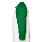 El Salvador Bitcoin Nation Unisex Raglan - white/kelly green