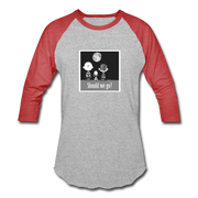 To the Moon Unisex Raglan - heather gray/red