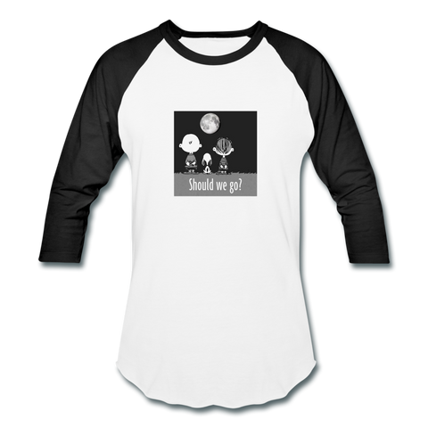 To the Moon Unisex Raglan - white/black