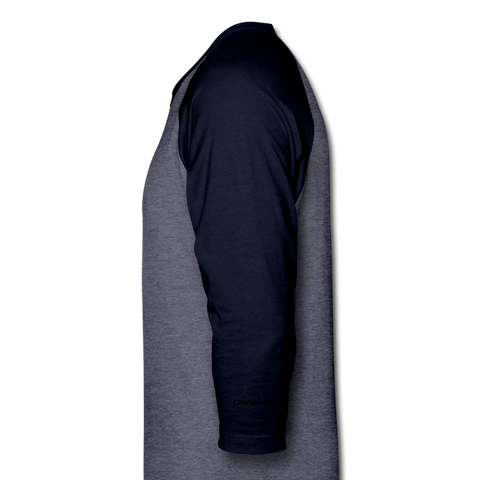 To the Moon Unisex Raglan - heather blue/navy