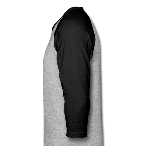 Buy the Dip Unisex Raglan - heather gray/black