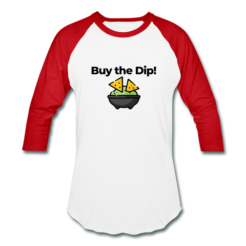 Buy the Dip Unisex Raglan - white/red