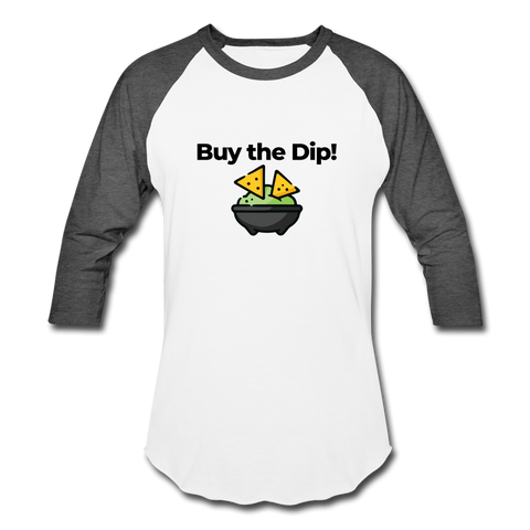 Buy the Dip Unisex Raglan - white/charcoal
