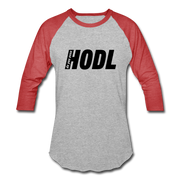 HODL Raglan Unisex - heather gray/red