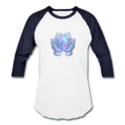 Diamond Hands Unisex Raglan - white/navy