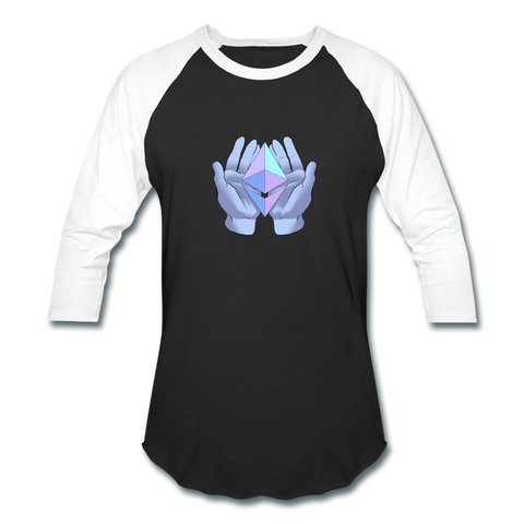 Diamond Hands Unisex Raglan - black/white