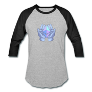 Diamond Hands Unisex Raglan - heather gray/black