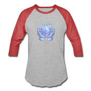 Diamond Hands Unisex Raglan - heather gray/red