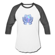 Diamond Hands Unisex Raglan - white/charcoal
