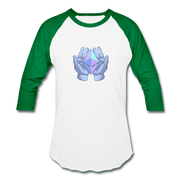 Diamond Hands Unisex Raglan - white/kelly green