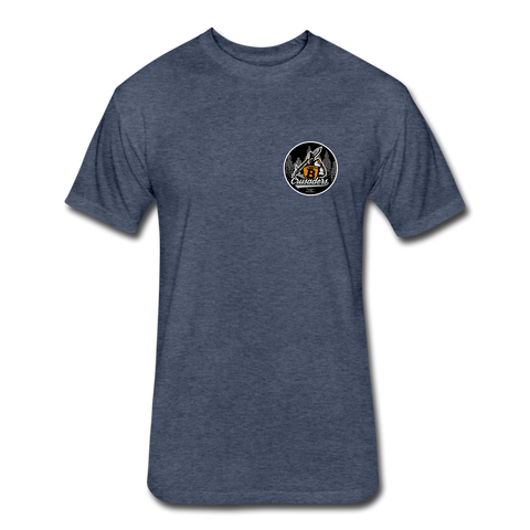 Blockchain Crusader Small Logo Tee - heather navy