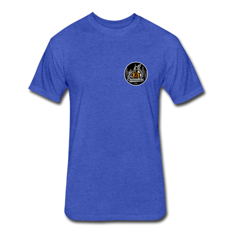 Blockchain Crusader Small Logo Tee - heather royal