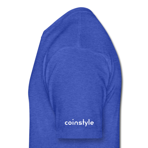 Blockchain Crusader Small Logo Tee - heather royal