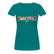 Women’s T-Shirt - DANGER CLOSE ALPHA BLACK - teal