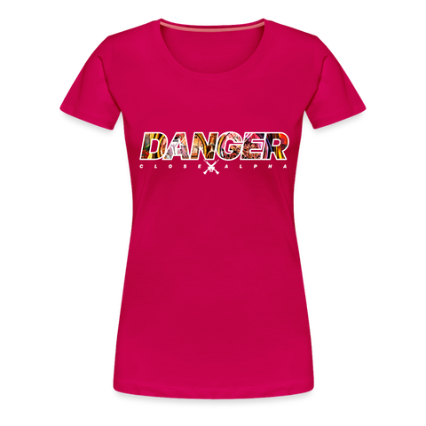 Women’s T-Shirt - DANGER CLOSE ALPHA BLACK - dark pink