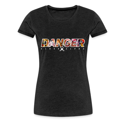 Women’s T-Shirt - DANGER CLOSE ALPHA BLACK - charcoal grey