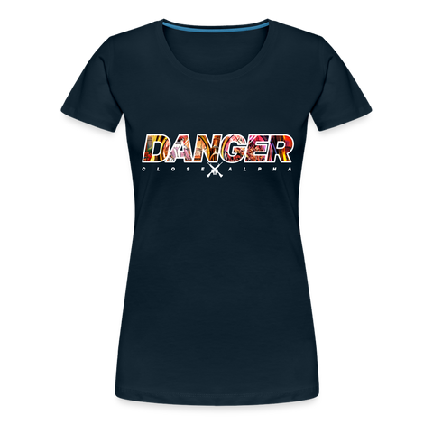 Women’s T-Shirt - DANGER CLOSE ALPHA BLACK - deep navy