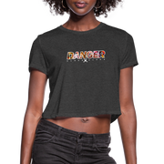 Women's Crypto Croptop - DCA (Dark) w NFT Character (Back) - deep heather
