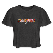 Women's Crypto Croptop - DCA (Dark) w NFT Character (Back) - deep heather