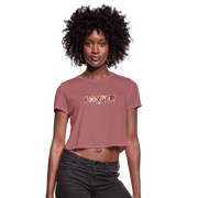Women's Crypto Croptop - DCA (Dark) w NFT Character (Back) - mauve