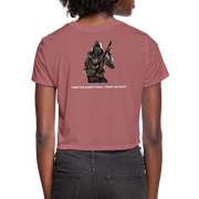 Women's Crypto Croptop - DCA (Dark) w NFT Character (Back) - mauve