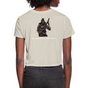 Women's Crypto Croptop - DCA (Dark) w NFT Character (Back) - dust