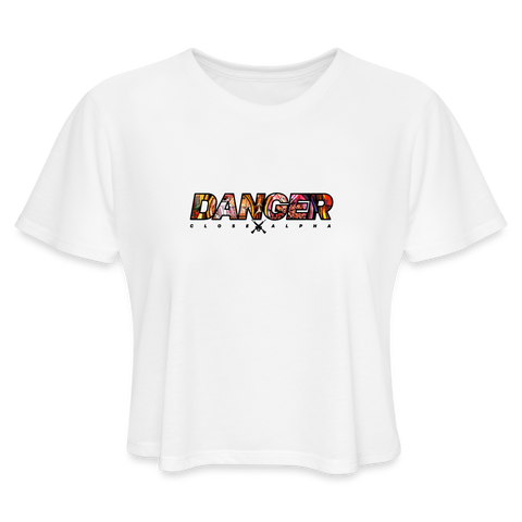 Women’s Crop Top - DANGER CLOSE ALPHA (Light) - white