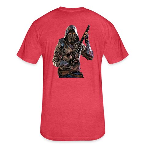 DCA Logo Crypto T-Shirt w NFT Character (Back) - heather red