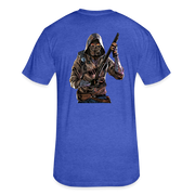 DCA Logo Crypto T-Shirt w NFT Character (Back) - heather royal